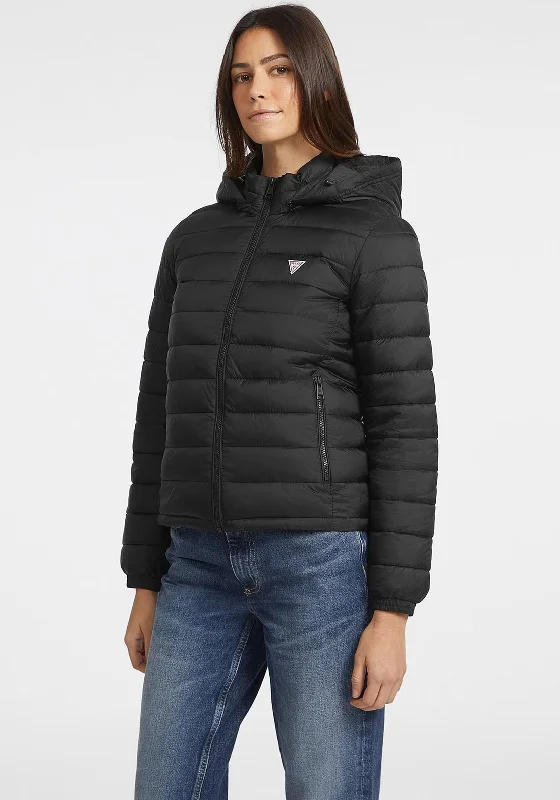 Guess Womens Quilted Short Jacket, Black Women's Patagonia jackets