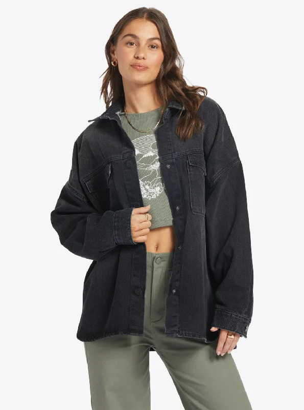 Main Character Denim Jacket - Anthracite Women's all-season jackets