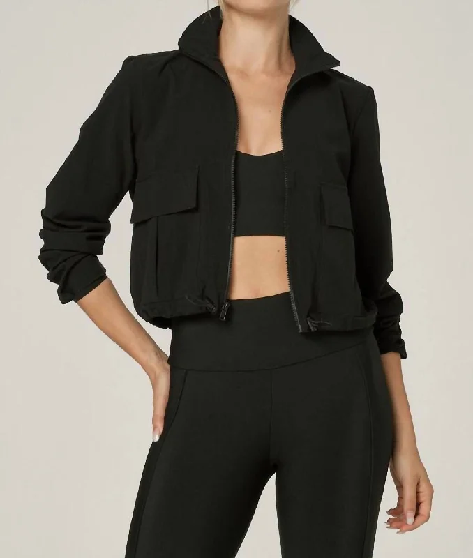 Short Coming Jacket In Black Women's heated jackets