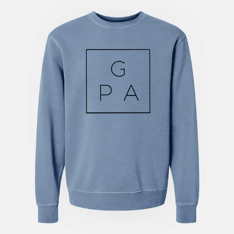 gpa Boxed - Unisex Pigment Dyed Crew Sweatshirt Cozy Sweatshirt Design