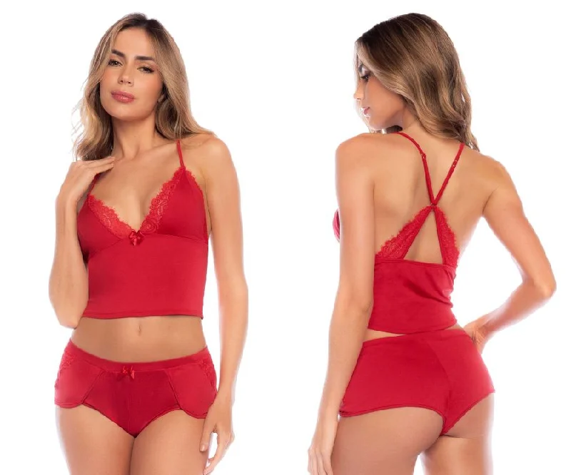 Mapale 7593 Two Piece Pajama Set Color Red Elegant pajama sets