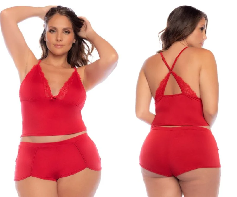 Mapale 7593X Two Piece Pajama Set Color Red Breathable pajama sets