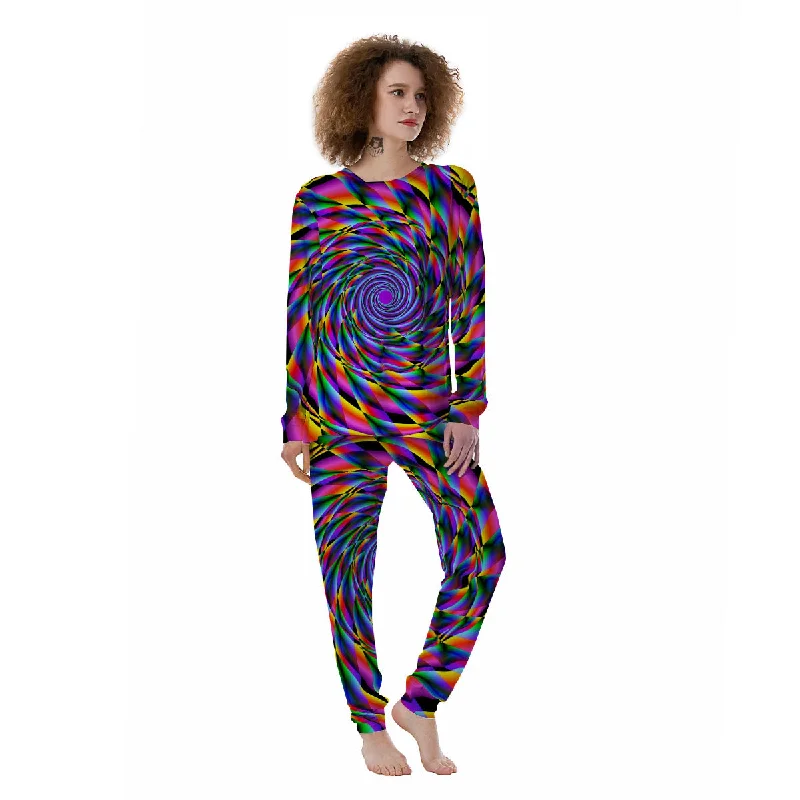 Motion Psychedelic Illusory Print Women's Pajamas Minimalist pajama sets