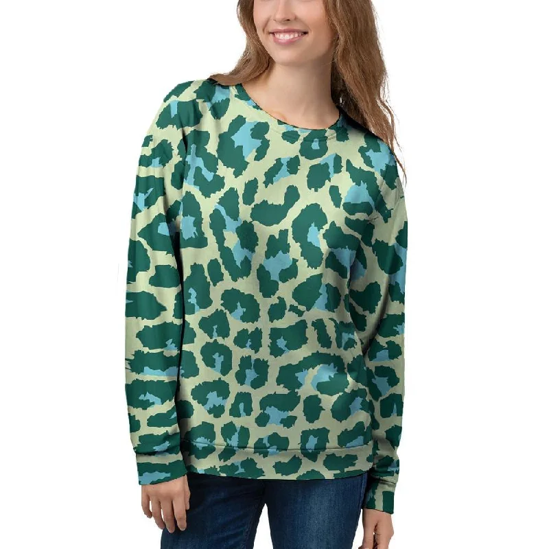 Green Cheetah Women's Sweatshirt Softest cashmere sweaters