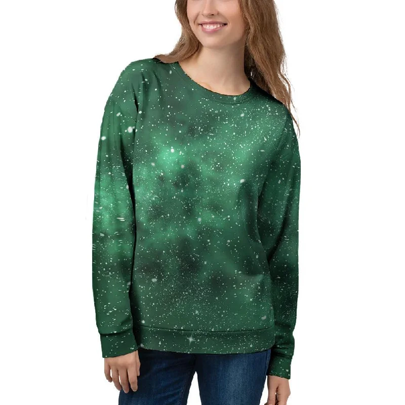 Green Nebula Galaxy Women's Sweatshirt Eco-friendly sweaters