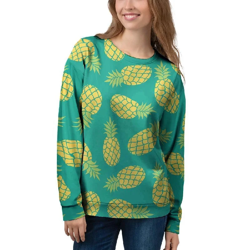 Green Pineapple Print Women's Sweatshirt Gucci sweaters