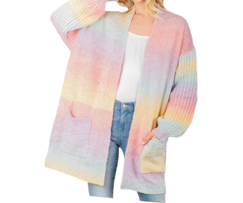 Lightweight Cardigan In Multi-Colored Formal sweaters