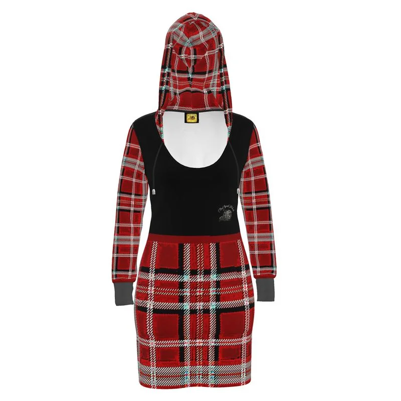 TRP Twisted Patterns 06: Digital Plaid 01-05A Designer Hoodie Dress Best mini dresses for casual wear