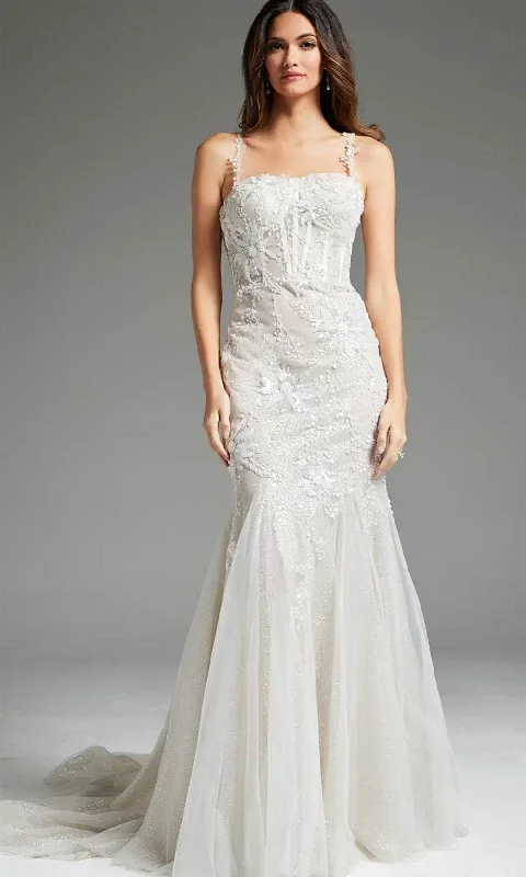 Jovani JB40631 - Semi-Sweetheart Embellished Bridal Gown Sparkling Wedding Dress