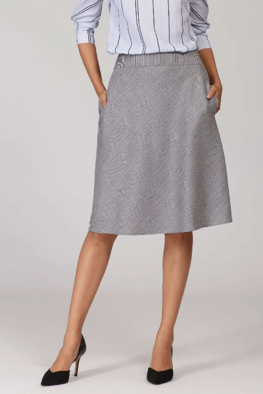 Glen Plaid A line Flowy Skirt Low-rise unclassified skirts