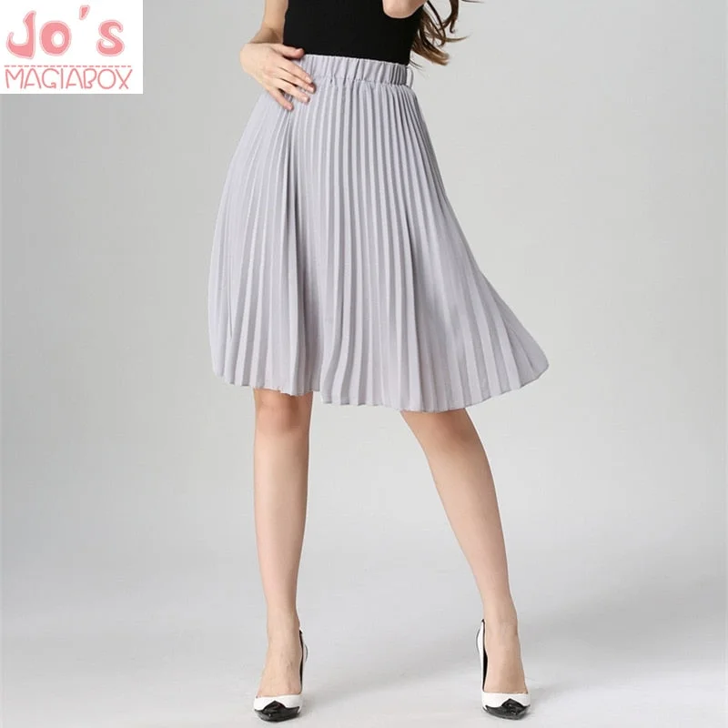 High Waist Pleated Skirt Women Plus size unclassified skirts