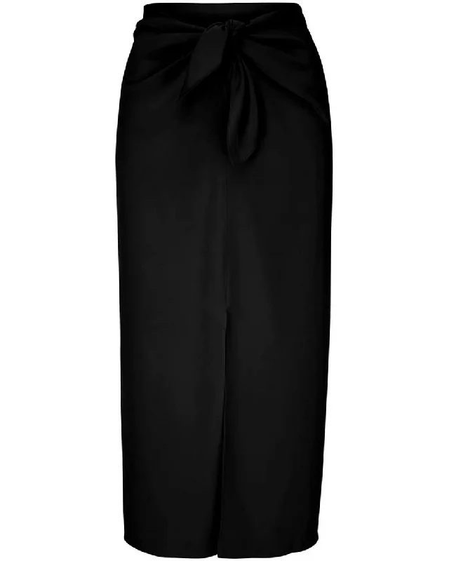 Black Crepe Sarong Fashionable unclassified skirts