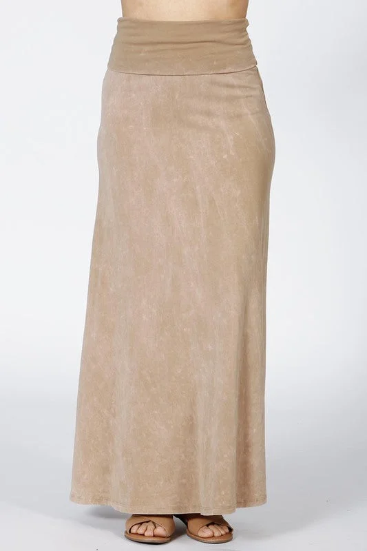 Soft & Stretchy Mineral Wash Skirt - Beige Engagement unclassified skirts