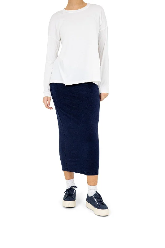 T Shirt Skirt 33" - Navy Comfortable unclassified skirts