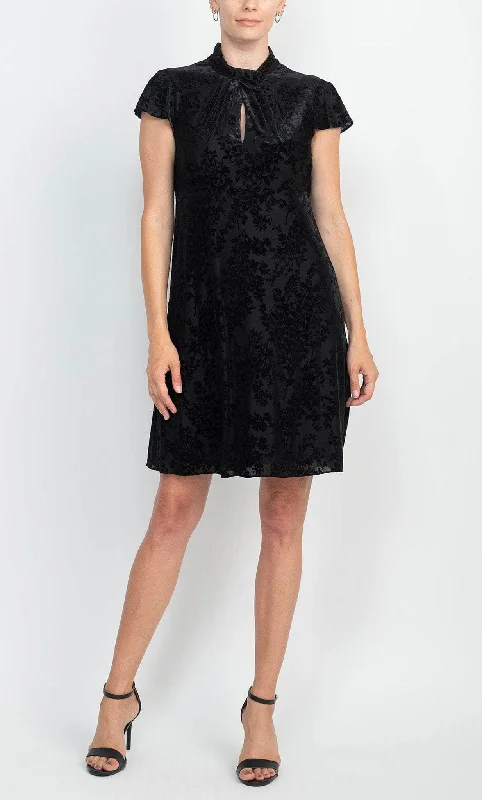 Adrianna Papell AP1D104318 - High Neck Velvet Cocktail Dress Winter party dresses