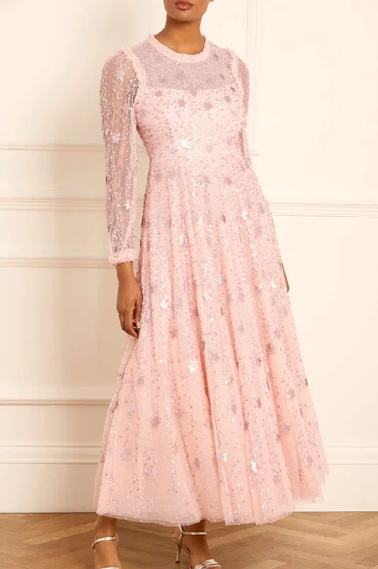 Shooting Stars Long Sleeve Ankle Gown Must-have maxi dresses for this season