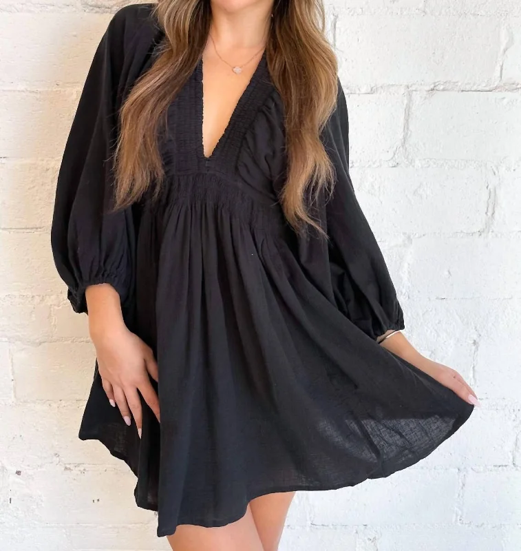 For The Moment Mini Dress In Black Casual Summer Skirt