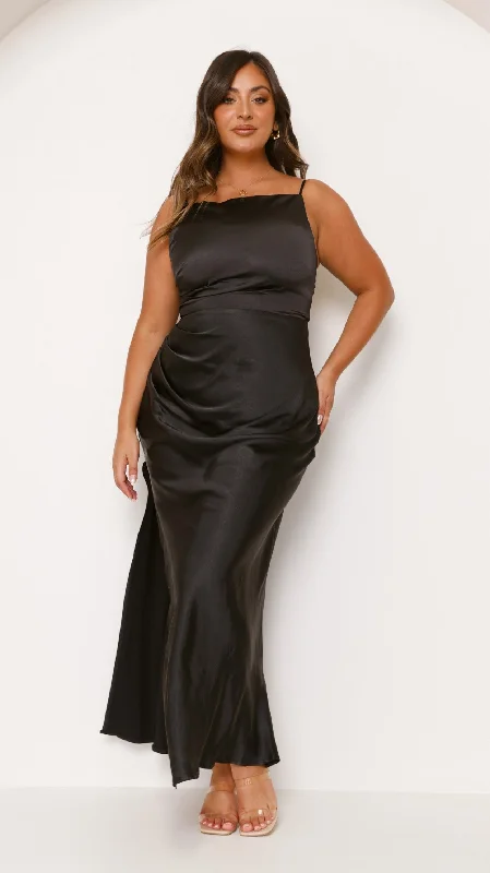 Ava Maxi Dress - Black Stylish Maxi Skirt