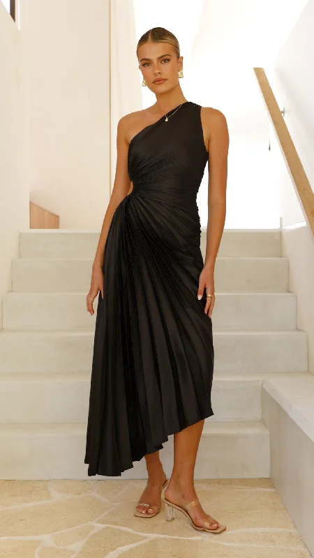 Olivia Maxi Dress - Black Cotton Maxi Skirt