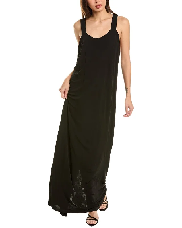 Alberta Ferretti Draped Back Gown Cotton unclassified dresses