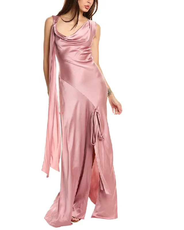 Alberta Ferretti Satin Silk Gown Beach unclassified dresses