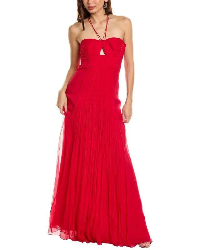 Alberta Ferretti Silk Chiffon Empire-Waist Gown Chiffon unclassified dresses