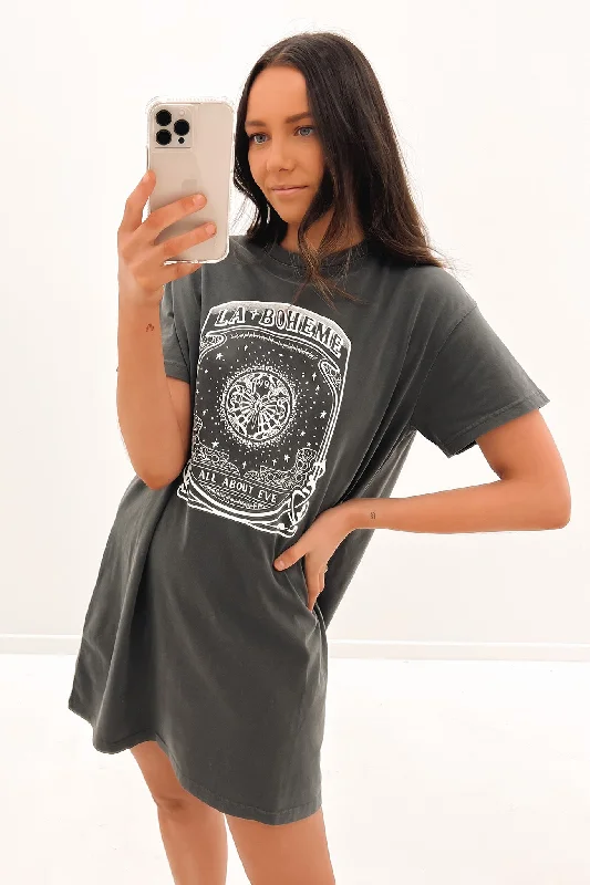 Art Tee Dress Charcoal Mesh unclassified dresses