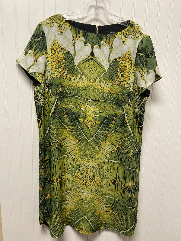 Black & Green Dress Designer Ted Baker, Size Xl Sequin unclassified dresses