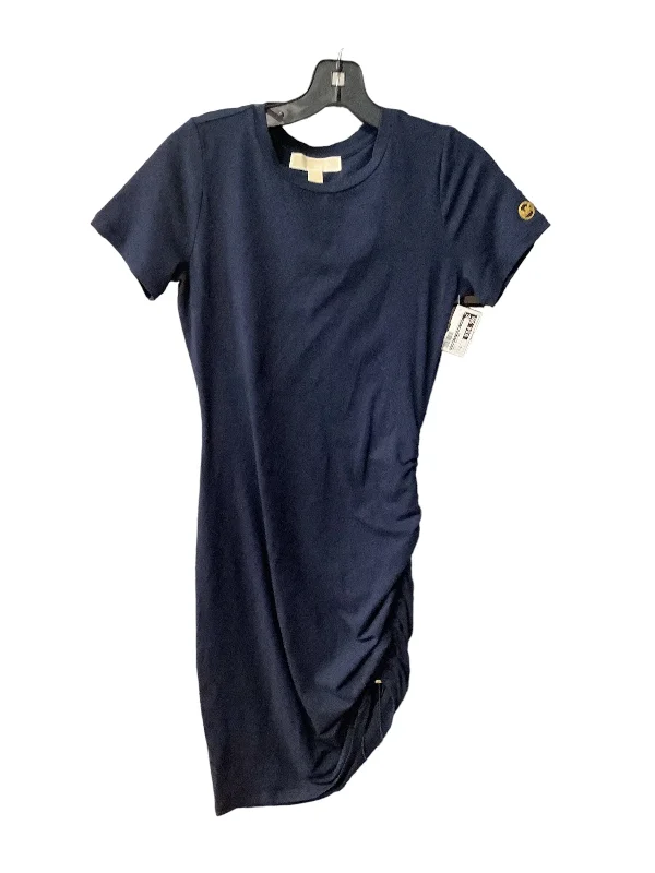 Blue Dress Designer Michael By Michael Kors, Size Xs Satin unclassified dresses