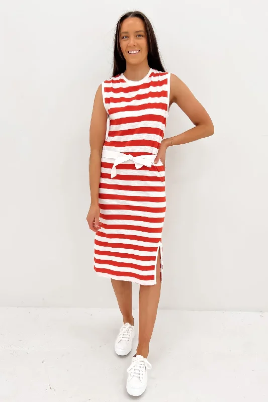 Bondi Dress Stripe Spicy Orange White Stripe Women's unclassified dresses