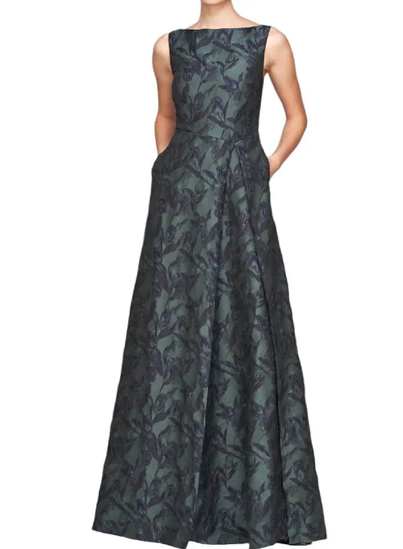 Caitlin Gown In Light Emerald Open-back unclassified dresses