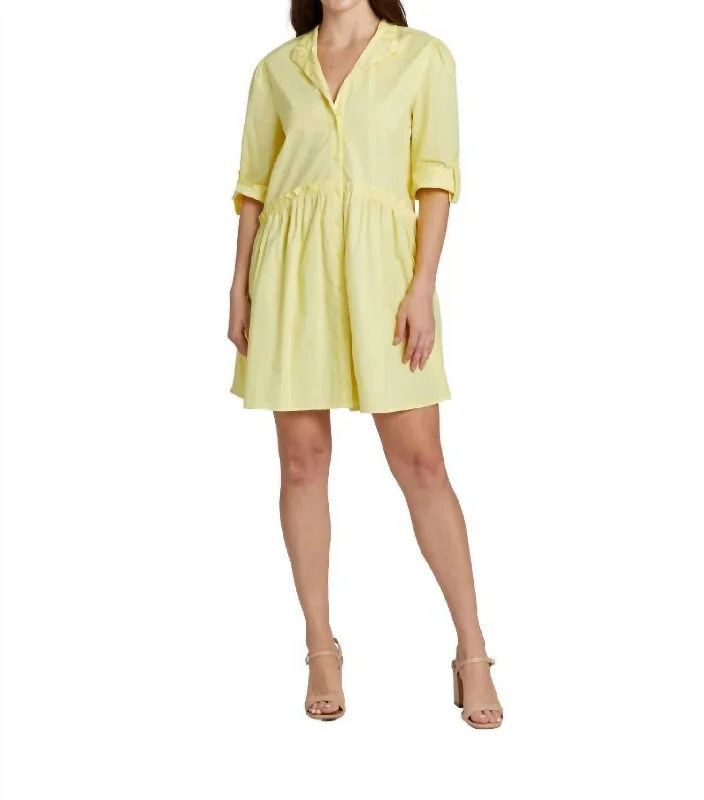 Cammie Dress In Yellow Cotton unclassified dresses