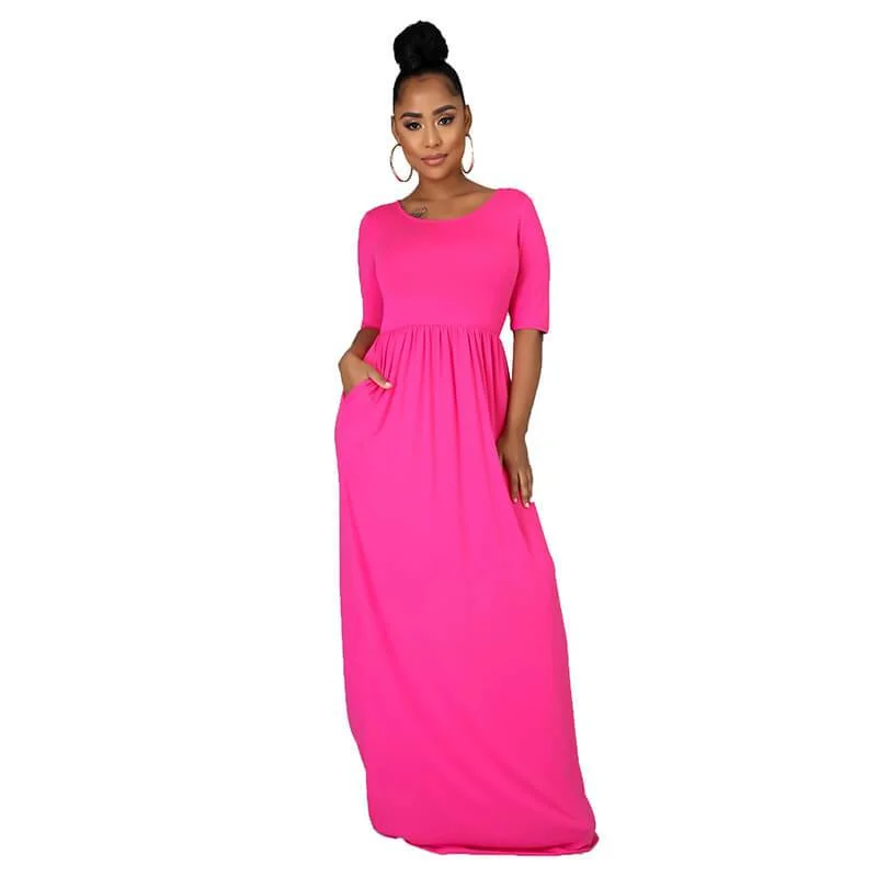 Casual Half Sleeve Floor Length Dress Formal unclassified dresses