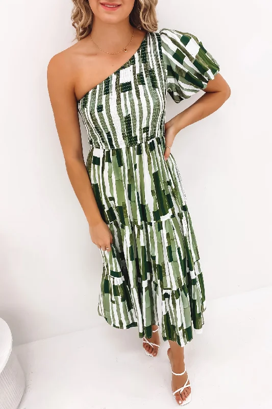 Corey Midi Dress Green Button-front Midi Skirt