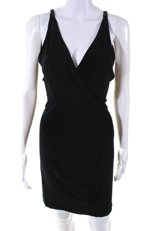 Cut25 by Yigal Azrouel Womens Sleeveless Body Con Dress Black Halter unclassified dresses