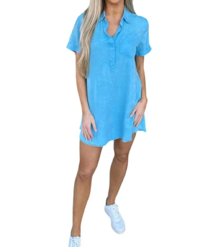 Day By Day Dress In Aqua Winter unclassified dresses