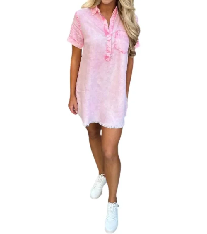 Day By Day Dress In Pink Washed Affordable unclassified dresses