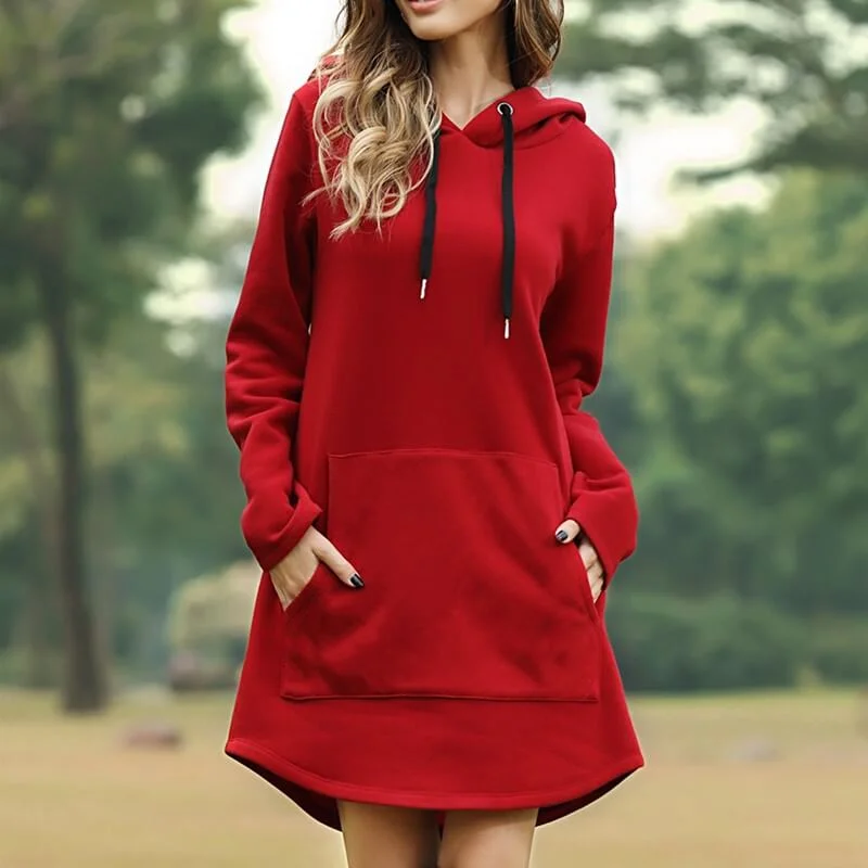 Drawstring Oversized Hoodie Dress Discounted unclassified dresses