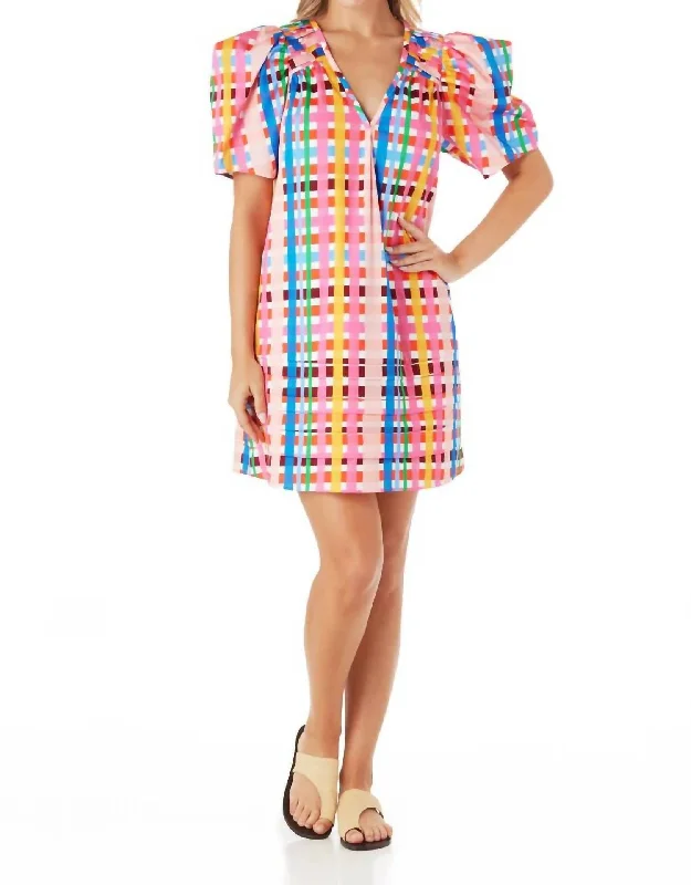 Emilia Dress In Rainbow Metallic unclassified dresses