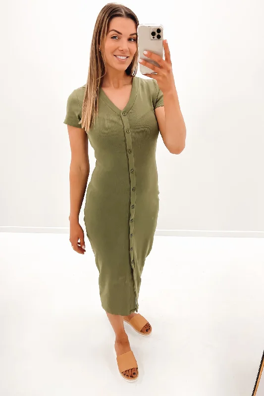 Gracie Dress Khaki Spring unclassified dresses