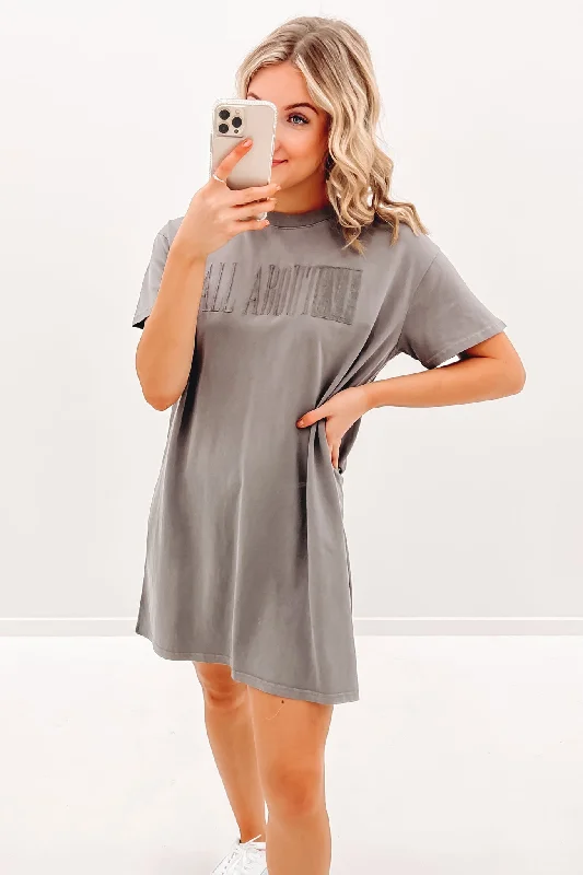 Heritage Tee Dress Charcoal Y2K unclassified dresses