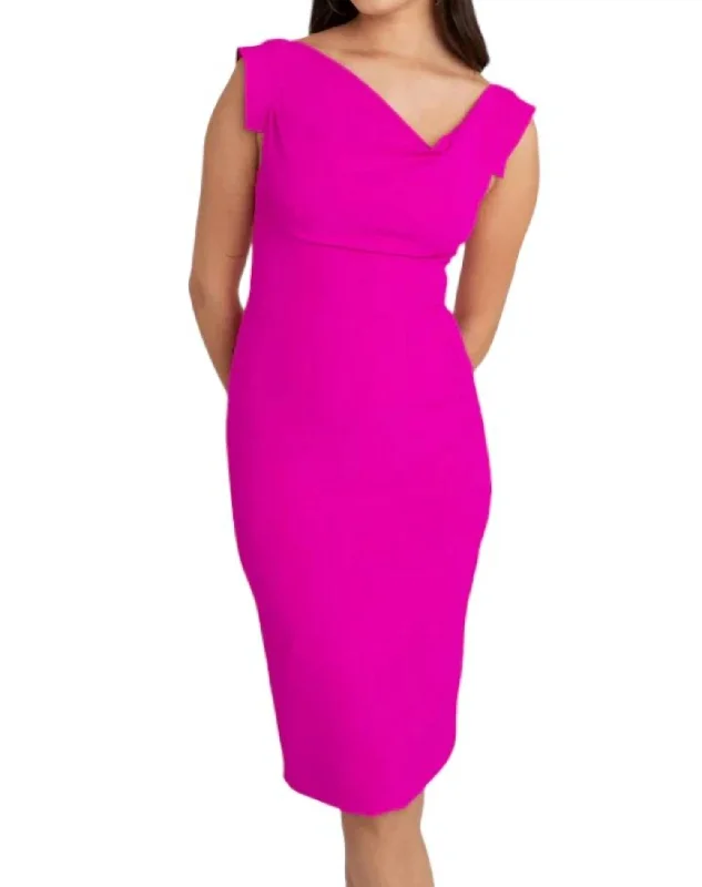 Jackie-O Dress In Vibrant Pink Fall unclassified dresses