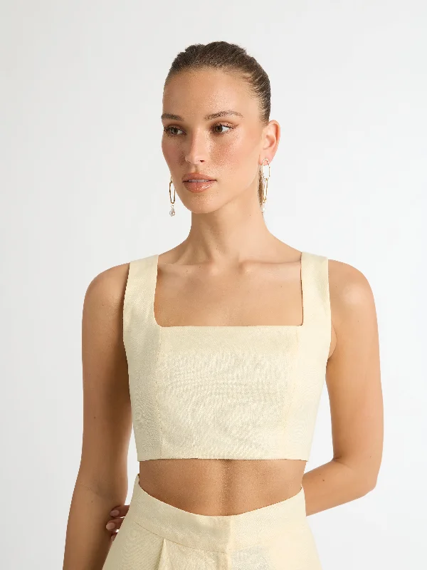 LEXI LINEN CROP TOP Boho unclassified dresses