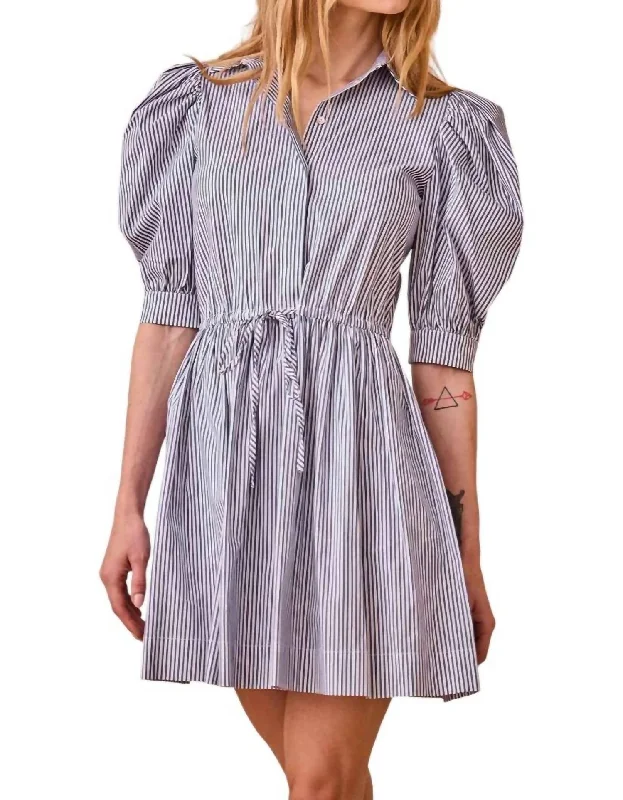 Mccauley Dress In Light Blue Stripe Lounge unclassified dresses