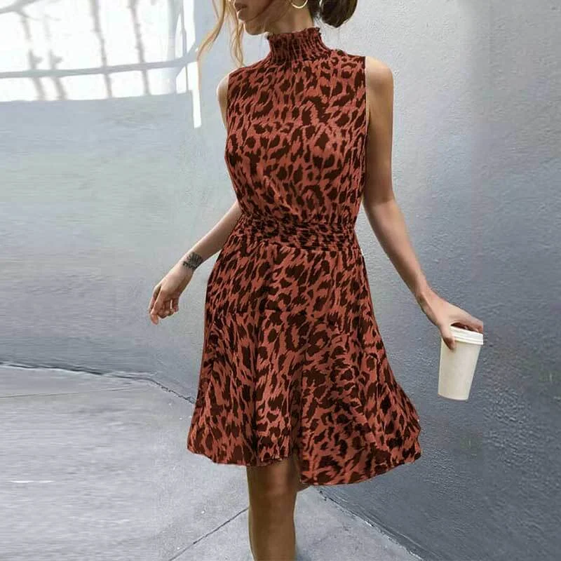 OL Printed Empire Waist A Line Dress Formal unclassified dresses