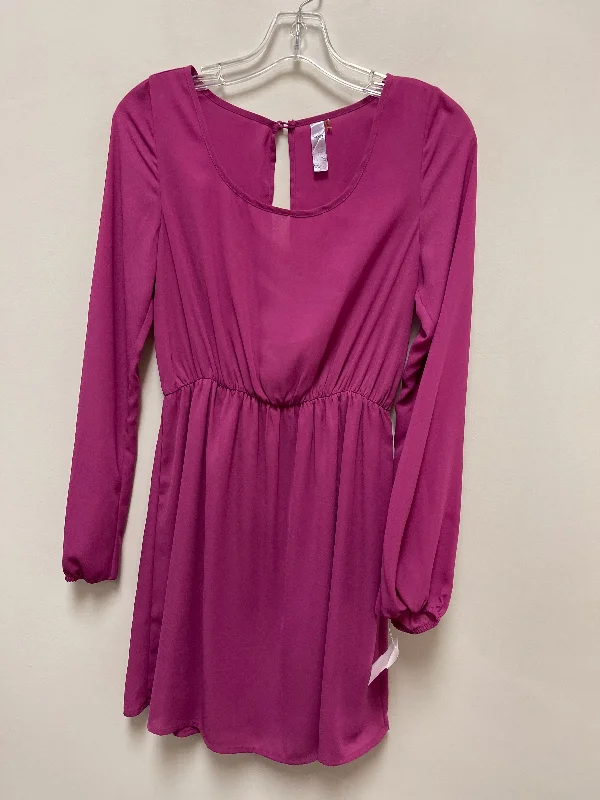 Purple Dress Casual Midi Alya, Size S Slim Fit Midi