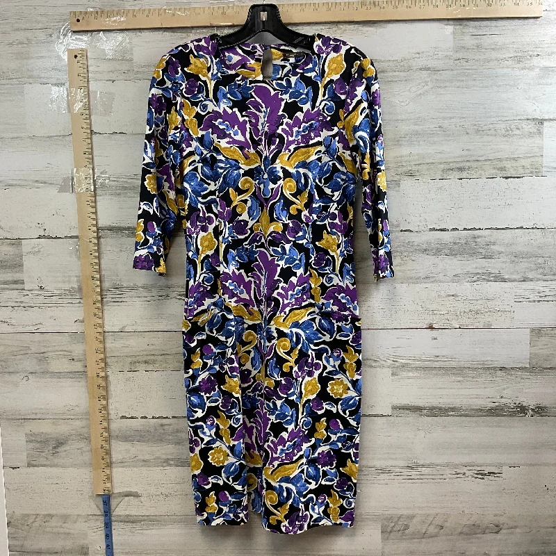 Purple & Yellow Dress Work J Mclaughlin, Size S Office unclassified dresses