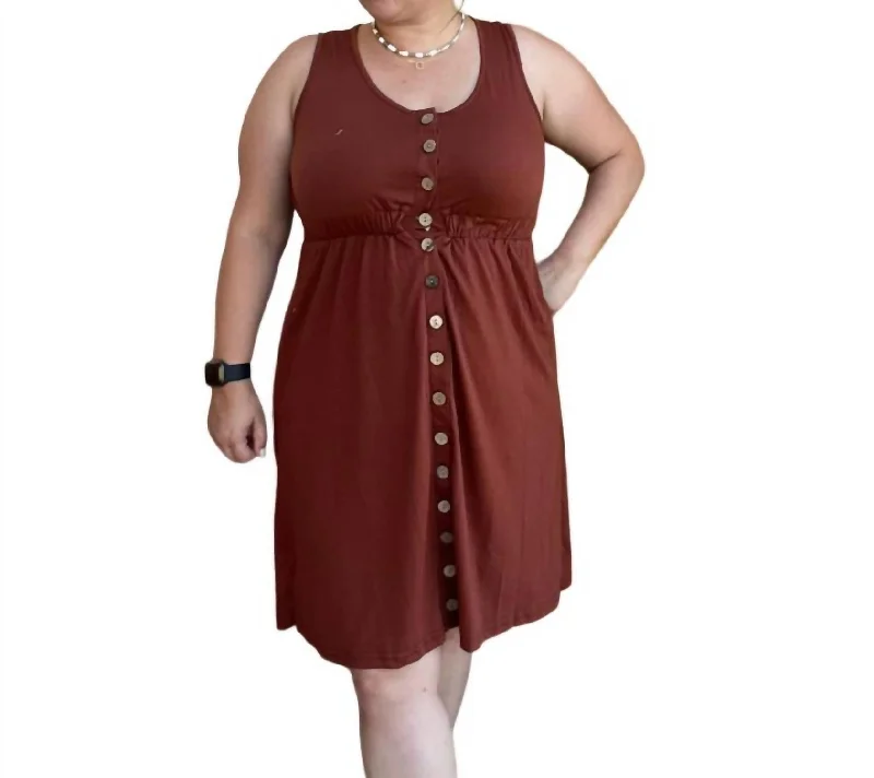 Sleeveless Dress In Caramel Club unclassified dresses