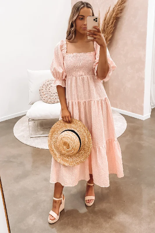 Stevie Midi Dress Pink Midi Skirt Outfit