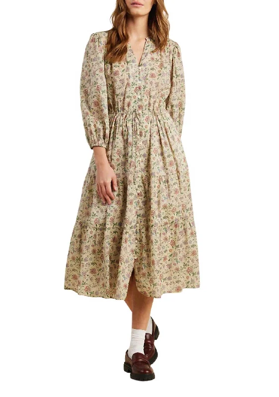 Sylvie Dress In Herbarium Print Vacation unclassified dresses